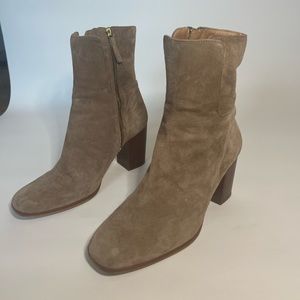 Free People / Suede Heeled Booties / W 7.5 / ** rarely worn **